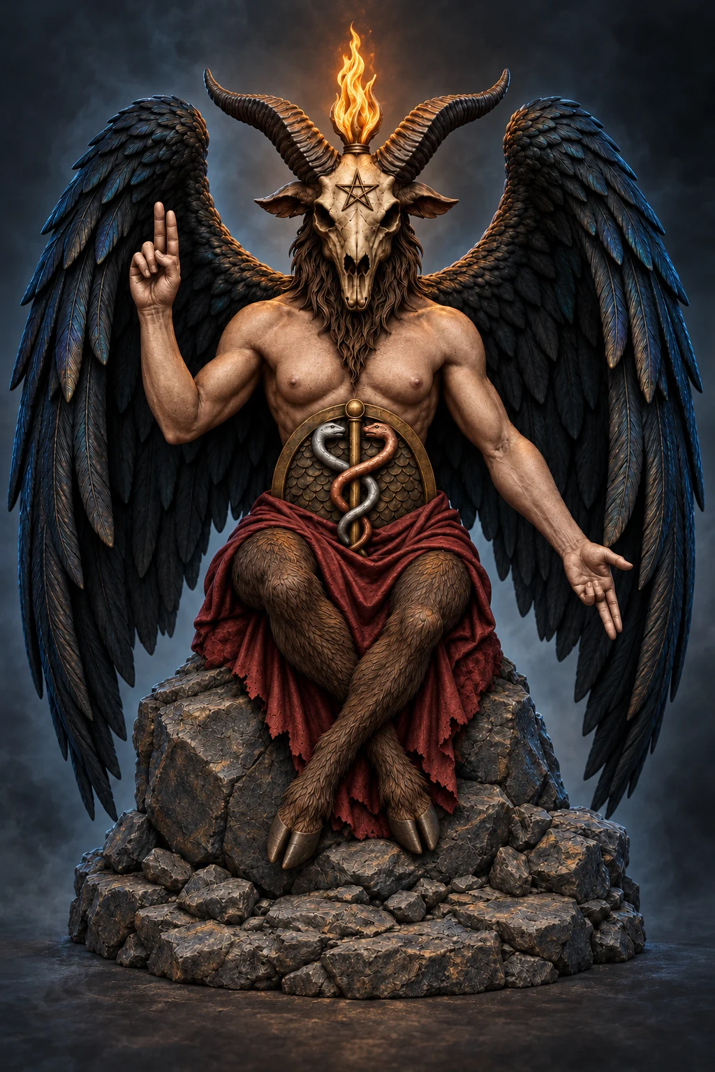 Baphomet, referencia de la escultura